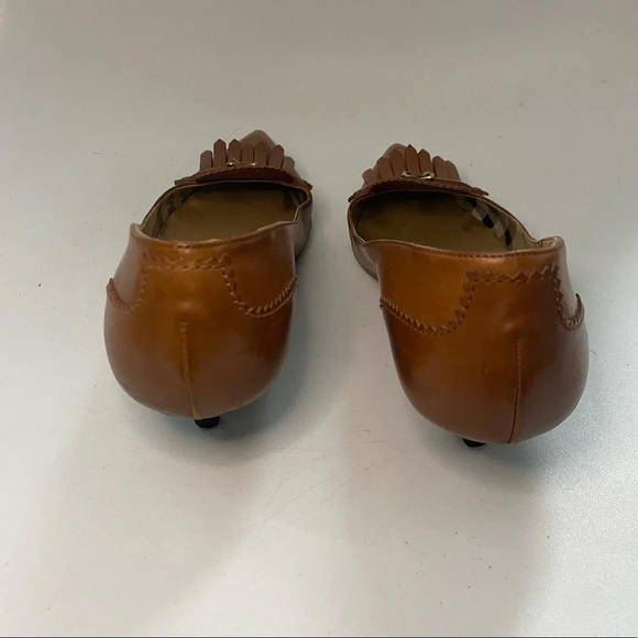 Vintage Burberry Brown Leather Low Heel Loafers - Picture 11 of 13